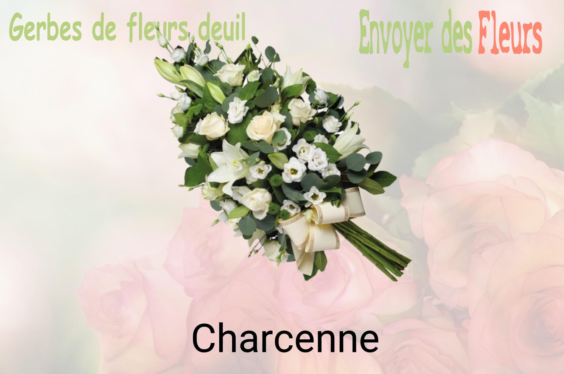 Gerbe de fleurs de deuil livrée à Charcenne